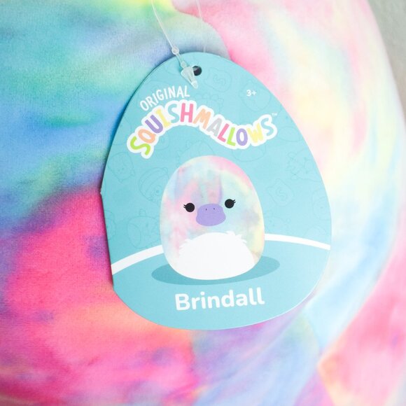 *Squishmallows* HUGE! 2021 - 24" - Rainbow Tie-Dye Platypus "Brindall" - Picture 2 of 11